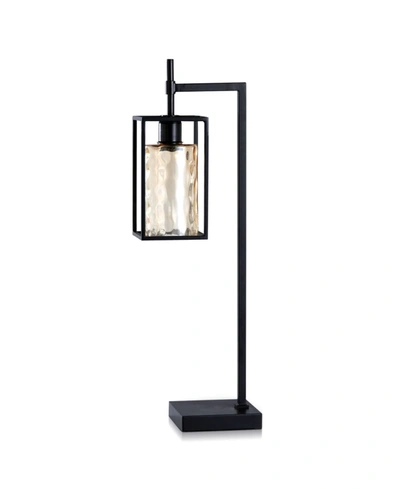 Stylecraft Elijah Metal And Glass Table Lamp In Brown
