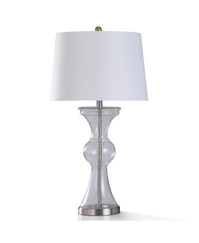 Stylecraft Steel And Glass Table Lamp In White
