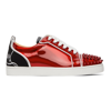 Christian Louboutin Fun Louis Junior Spikes Patent Leather Sneakers In Versionloubiblack