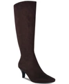 Impo Namora Womens Wide Calf Zipper Knee-high Boots In Earth