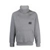 Neil Barrett Logo-patch Rollneck Sweatshirt In Grey