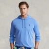 Ralph Lauren Jersey Hooded T-shirt In Harbor Island Blue