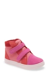 Ugg Kids' (r) Rennon High Top Sneaker In Pink Rose / Samba Red