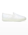Vince Blair Quilted Nylon Sneakers In Off White