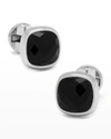 Cufflinks, Inc Men's Faceted Onyx Cushion Cufflinks In Onyx