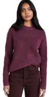 Madewell Belfiore Ribbed Pullover Sweater In Heather Violet