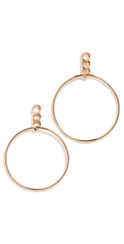 Maison Irem Chain Hoop Earrings In Gold