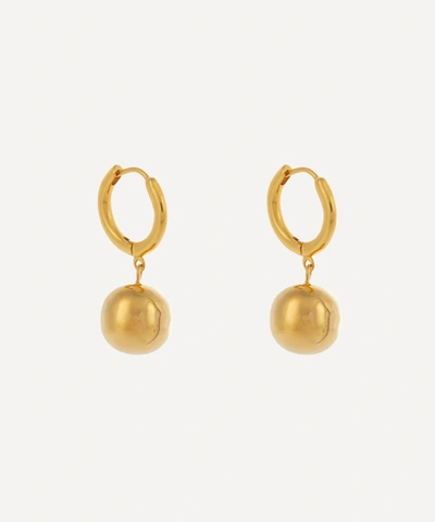 Shyla Gold-plated Rochelle Solid Ball Huggie Hoop Earrings