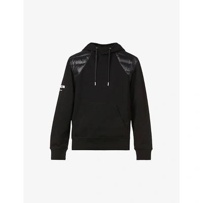 Alexander Mcqueen Graffiti-print Cotton-jersey Hoody In Deep Black