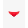 Seafolly Collective Hipster Low-rise Recycled Nylon-blend Bikini Bottoms In Red