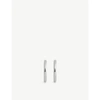 Tom Wood Mens Silver Classic Medium White Rhodium-plated Sterling Silver Hoop Earrings In Silver