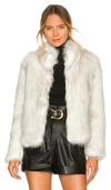 Unreal Fur Fur Delish Faux Fur Jacket In 瑞士白