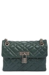 Kurt Geiger Leather Mini Brixton Lock Bag In Turquoise/aqua