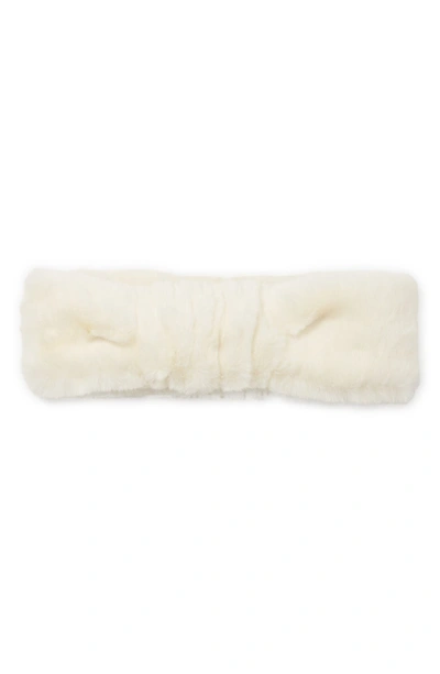 Ugg Faux Fur Headband In Ivory