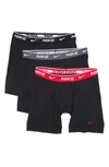 Nike Dri-fit Everyday Assorted 3-pack Performance Boxer Briefs In Black/black