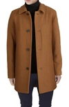 Cole Haan Signature Wool Blend Plush Car Coat In Camel