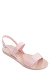 Melissa Lip Quarter-strap Sandal In Beige/ Pink