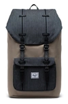 Herschel Supply Co . Little America Backpack In Timberwolf/ Black Denim/ Black