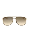Gucci 80s Monocolor 60mm Aviator Sunglasses - Gold In .