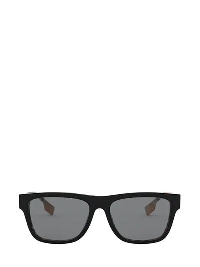 Burberry Be4293 Top Black On Vintage Check Male Sunglasses In .