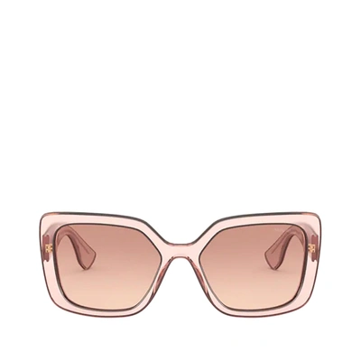 Miu Miu Mu 09vs Pink Transparent Sunglasses