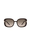 Prada Round Acetate Sunglasses In Brown