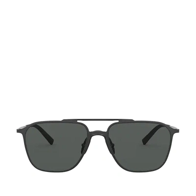 Giorgio Armani Ar6110 Matte Black Sunglasses In Grey