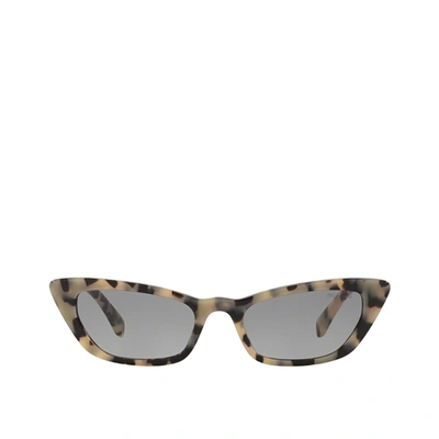 Miu Miu Mu 10us Sand Havana Brown Female Sunglasses In .