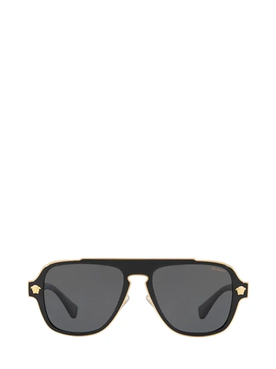 Versace Ve2199 Black Sunglasses In Dark Grey