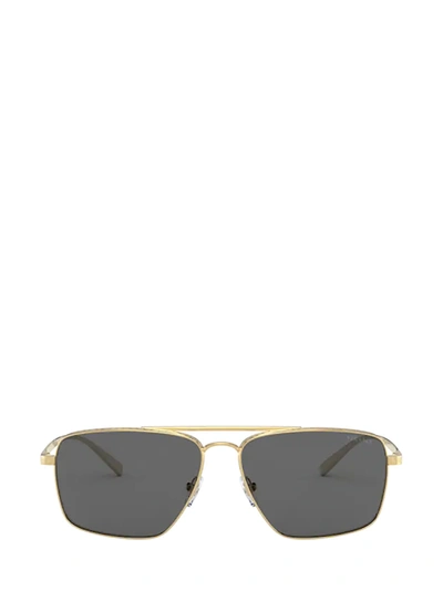 Versace Square Tinted Sunglasses In Gold