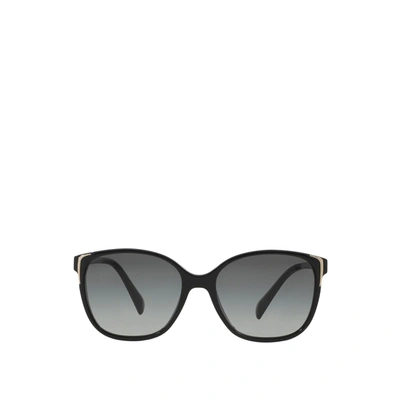 Prada Pr 01os Black Female Sunglasses In Polar Gray Gradient