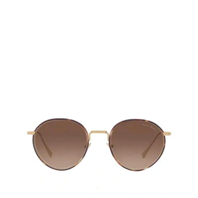 Giorgio Armani Ar6103j Matte Pale Gold Unisex Sunglasses In .