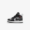 Jordan Babies' 1 Mid Infant/toddler Shoes In Black,particle Grey,white,gym Red