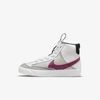 Nike Blazer Mid '77 Se Dance Little Kids' Shoes In White,black,summit White,rush Maroon