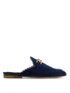 Tod's Chain-detail Slippers In Blue