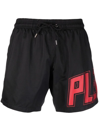 Philipp Plein Logo-print Swim Shorts In Black