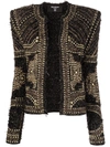 BALMAIN STUD-EMBELLISHED TWEED JACKET