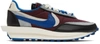 Nike X Sacai X Undercover Ldwaffle "night Maroon" Sneakers In Maroon/blue