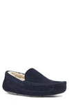 Ugg Ascot Corduroy Ii Plush Lined Driver In Dark Sapphire