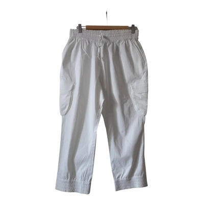Pre-owned Stefanel Large Pants In White
