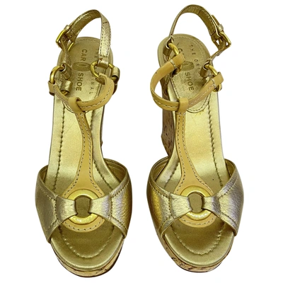 Pre-owned Carshoe Leather Sandals In Gold
