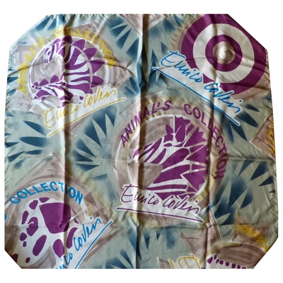 Pre-owned Enrico Coveri Silk Foulard Scarf In Other