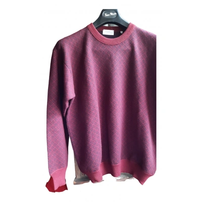 Pre-owned Malo Cashmere Pull In Burgundy