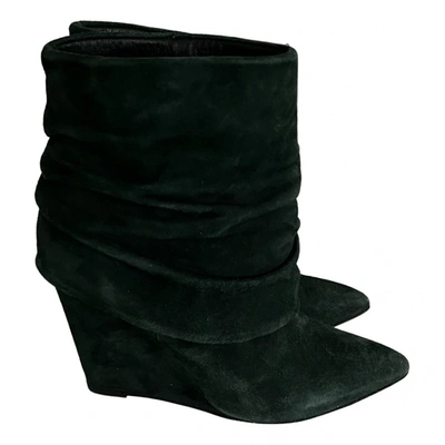 Pre-owned Ba&sh Ankle Boots In Green