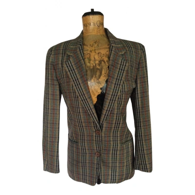 Pre-owned Basile Wool Blazer In Multicolour
