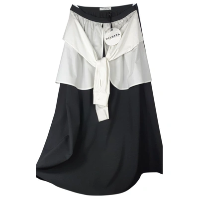 Pre-owned Vivetta Wool Maxi Skirt In Black