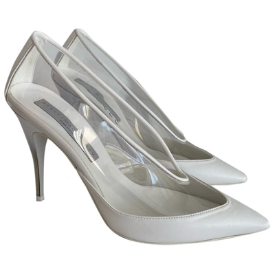 Pre-owned Stella Mccartney Leather Heels In White