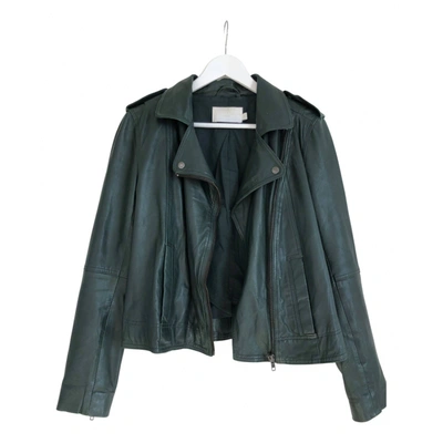 Pre-owned Walter Baker Leather Jacket In Green
