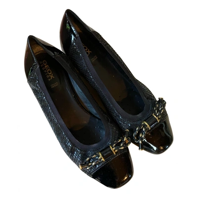 Pre-owned Geox Patent Leather Ballet Flats In Black