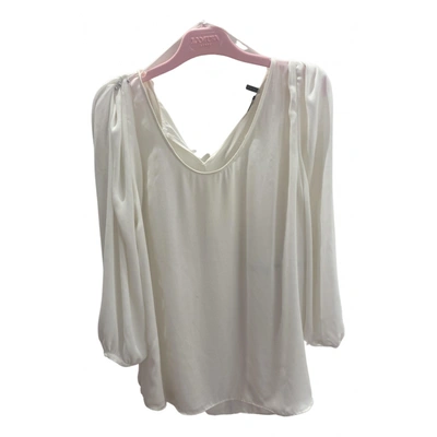 Pre-owned Massimo Dutti White Polyester Top